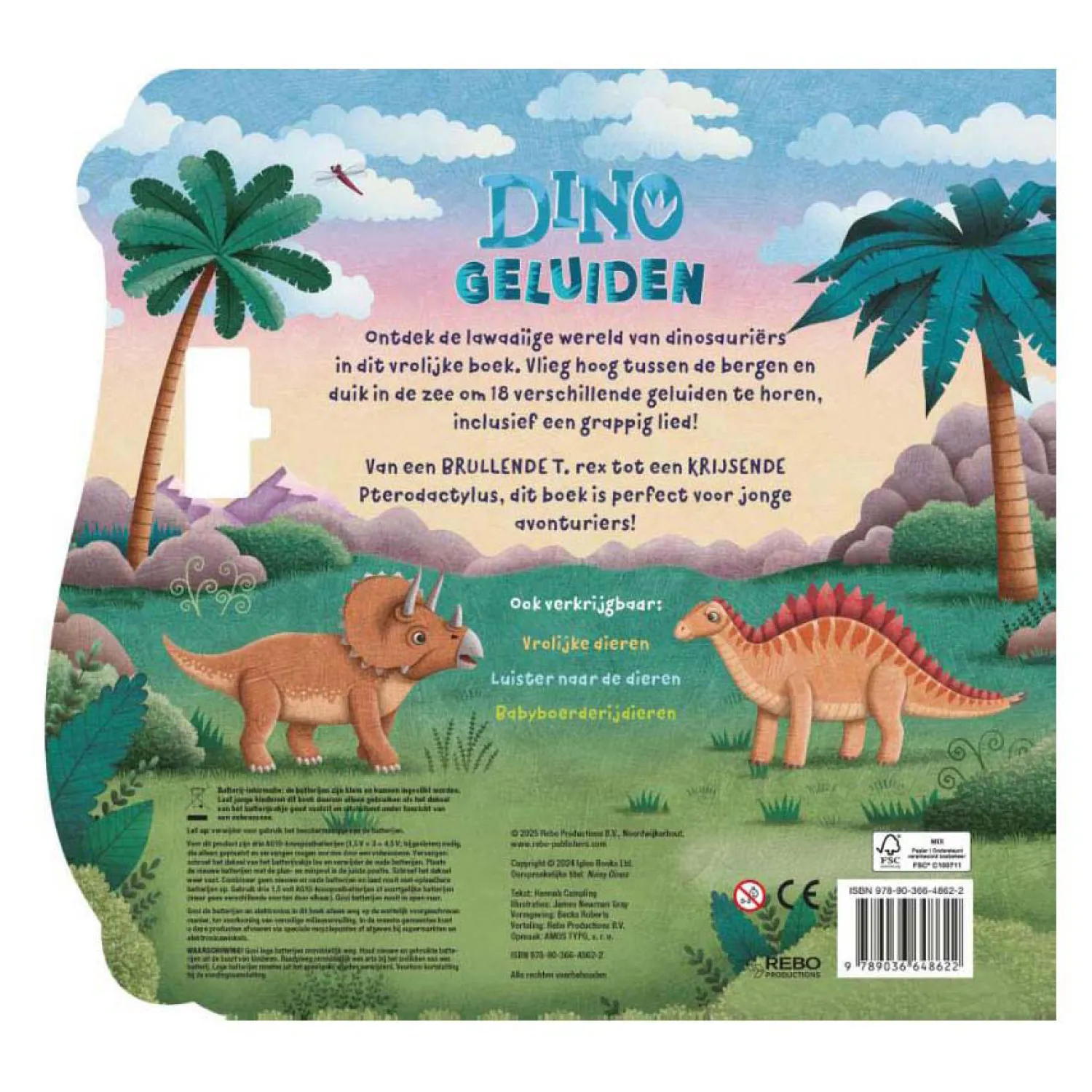 Dinogeluiden Boek - 18 Geluiden>Rebo Publishers Hot
