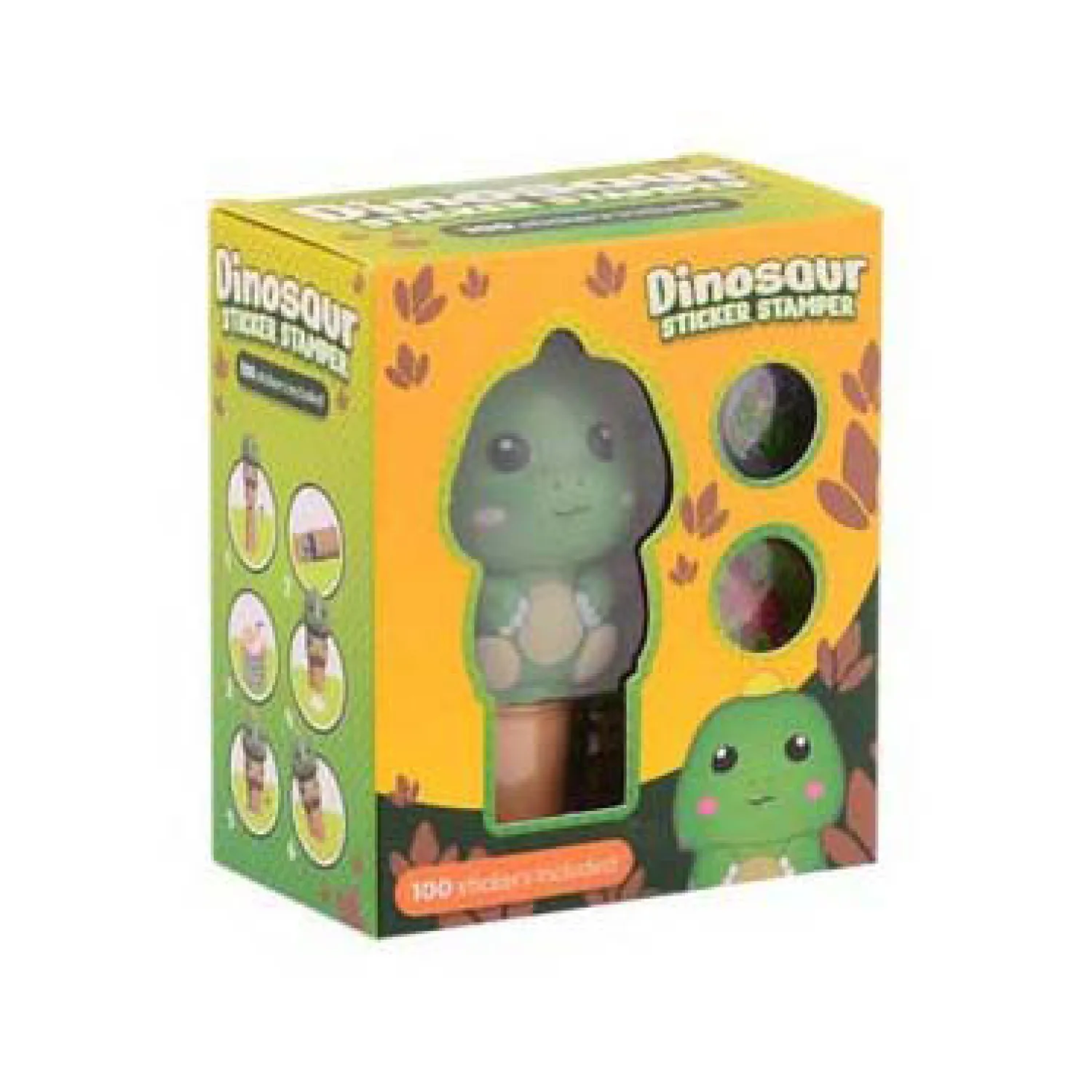 Dinosaurus Sticker Stamper, 100 stickers, in display-Johntoy New