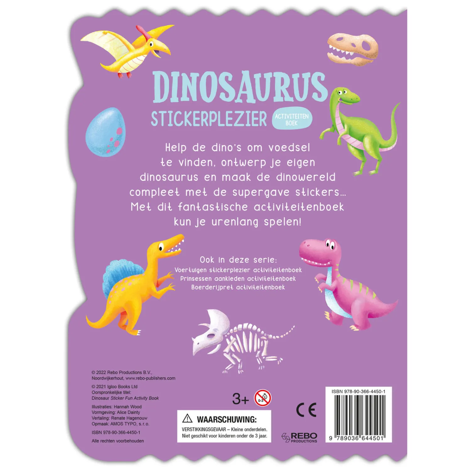 Dinosaurus Stickerplezier Stickerboek-Rebo Publishers Discount