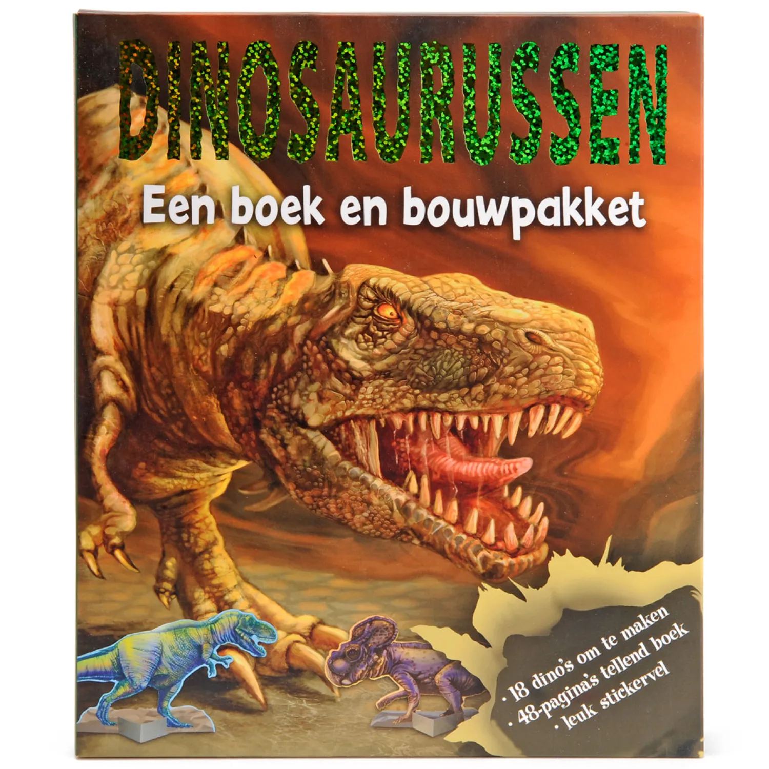Rebo Publishers Dinosaurussen, een boek en bouwpakket Outlet