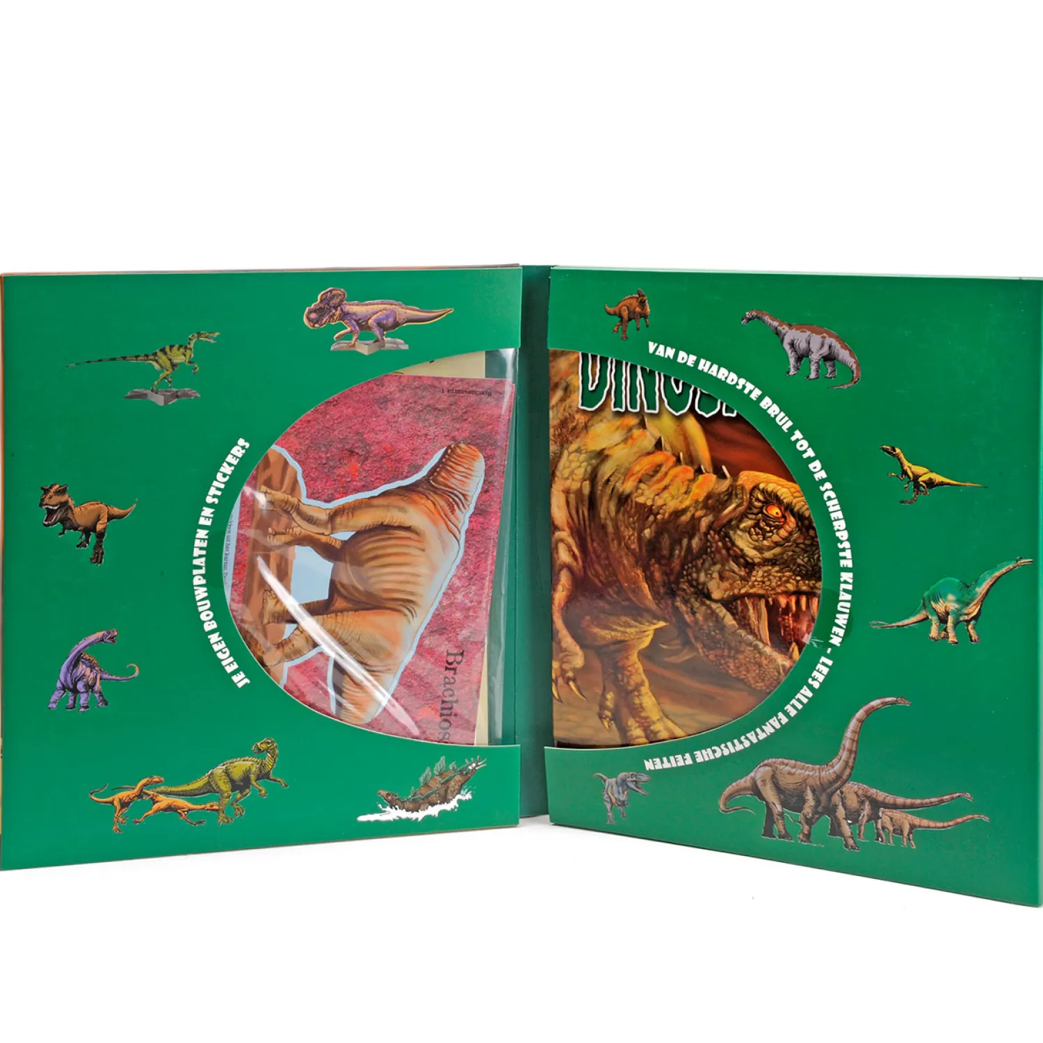 Rebo Publishers Dinosaurussen, een boek en bouwpakket Outlet