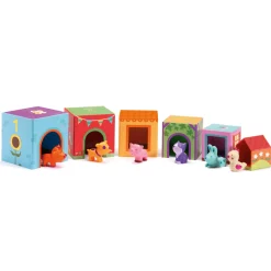 Djeco Blokkentoren met Boerderijdieren Hot