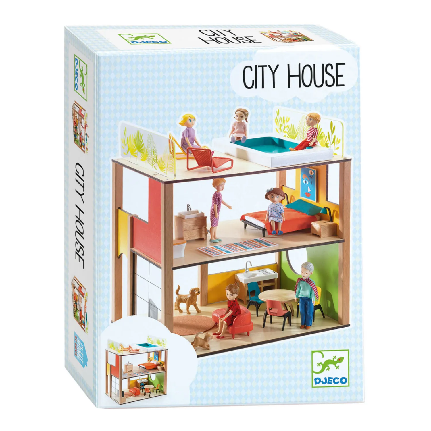 City House Houten Poppenhuis incl. Meubels-Djeco Best