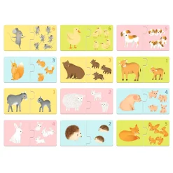 Combinatiepuzzel Dieren - 12st.>Djeco New
