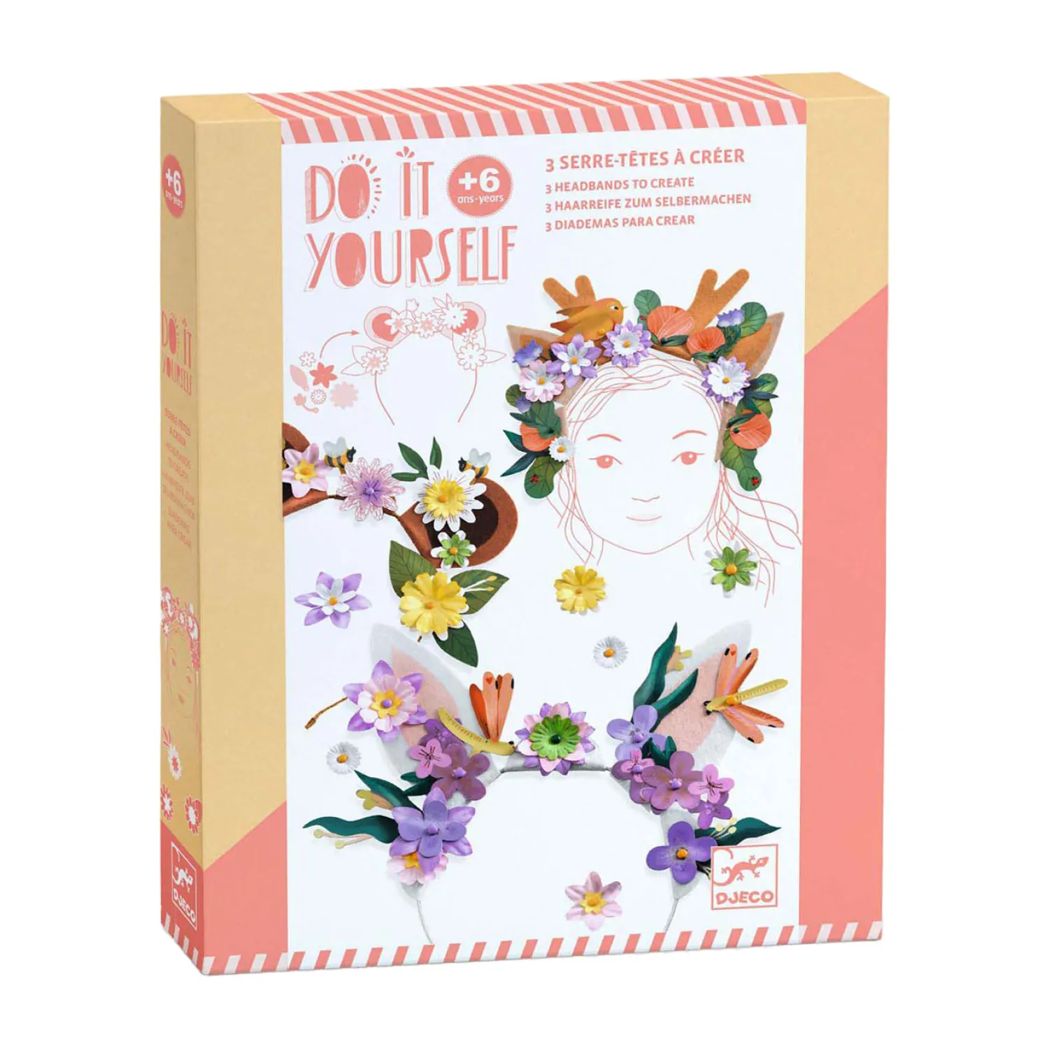 DIY - Knutselset Dierenhaarband - 3 Haarbanden-Djeco Outlet