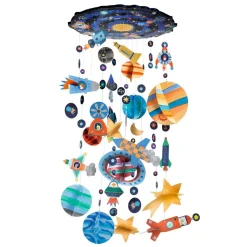 DIY - Zonnestelselmobiel incl 8 Kleuren Plakkaatverf-Djeco Hot