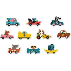 Djeco Duo Voertuigen 10in1 Puzzel- Clearance
