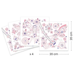 Djeco Glanzende Kleurplaten Feeen - 4st. Outlet