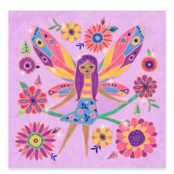 Djeco Glanzende Kleurplaten Feeen - 4st. Outlet