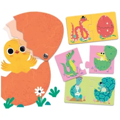 Grappige Eieren, 6 Puzzels-Djeco Clearance