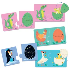 Grappige Eieren, 6 Puzzels-Djeco Clearance