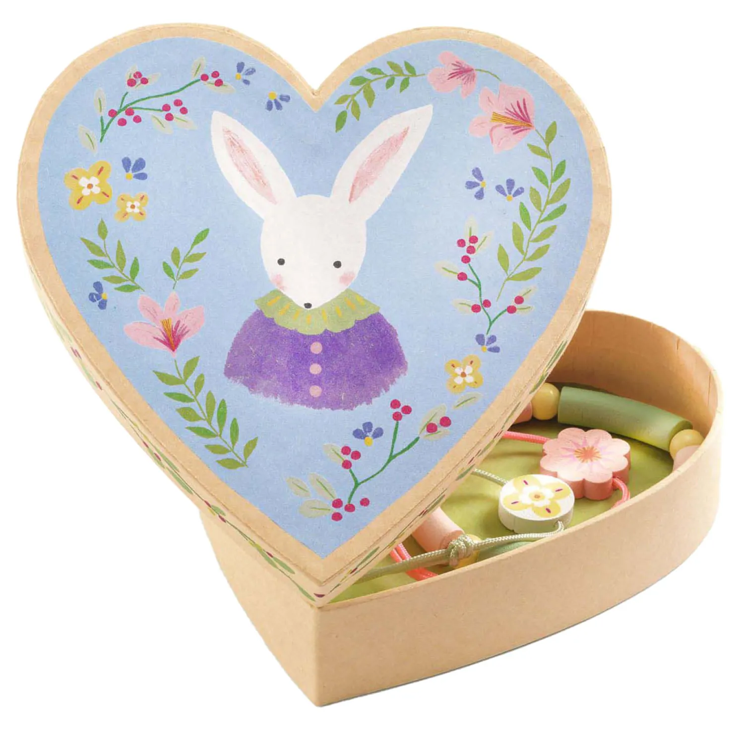 Hartvormige Doosje Konijn met 3 Armbanden-Djeco New