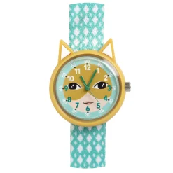 Horloge Kat Blauw-Djeco Hot