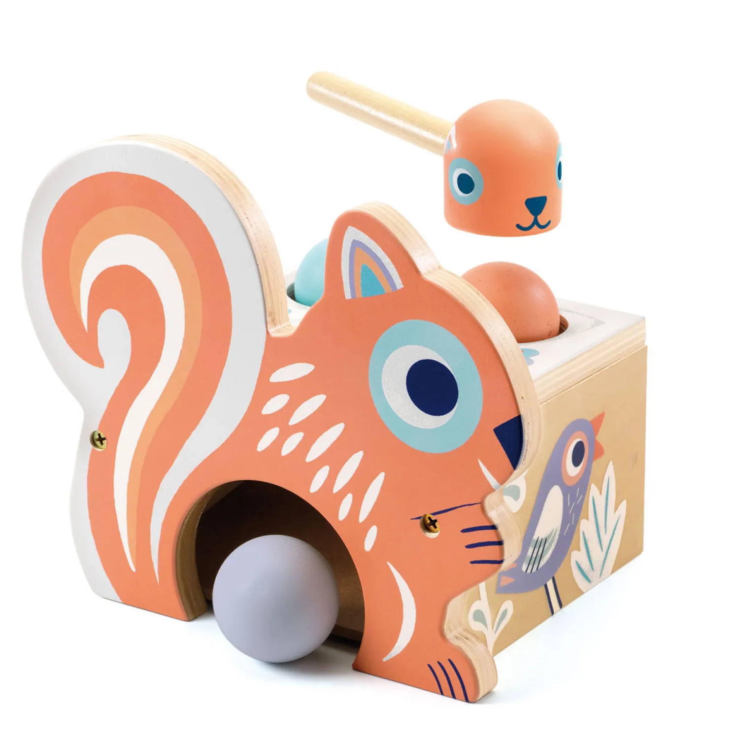 Djeco Houten Hamerbank Eekhoorn- Clearance