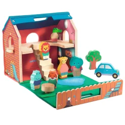 Houten Huis met 7 Figuren-Djeco