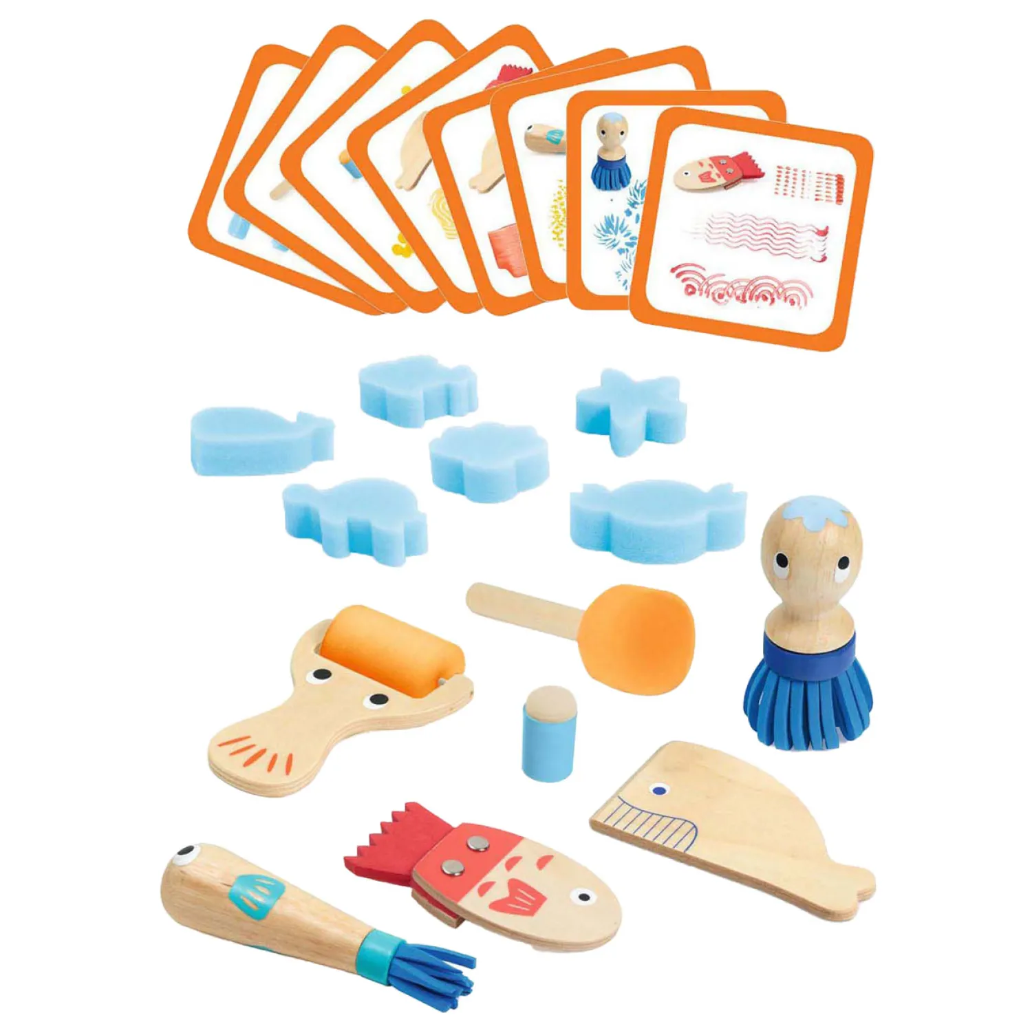 Houten Hulpstukken Schilderen - 13dlg.-Djeco Best