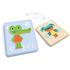 Houten Magneten Mix en Match - 12 Dieren><noscript><img width=