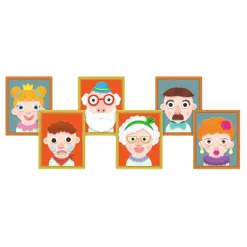 Houten Magneten Mix en Match - Portretten>Djeco Clearance