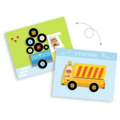 Djeco Houten Magneten Mix en Match - Voertuigen Clearance