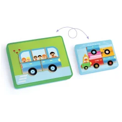 Djeco Houten Magneten Mix en Match - Voertuigen Clearance