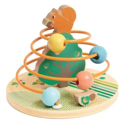 Houten Motoriekspiraal Rollnut Eekhoorn>Djeco Hot