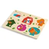 Houten Puzzel Dieren Huis, 6st.-Djeco New