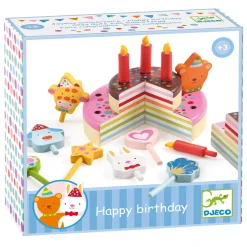 Djeco Houten Verjaardagstaart met Kaarsjes, 16dlg. New