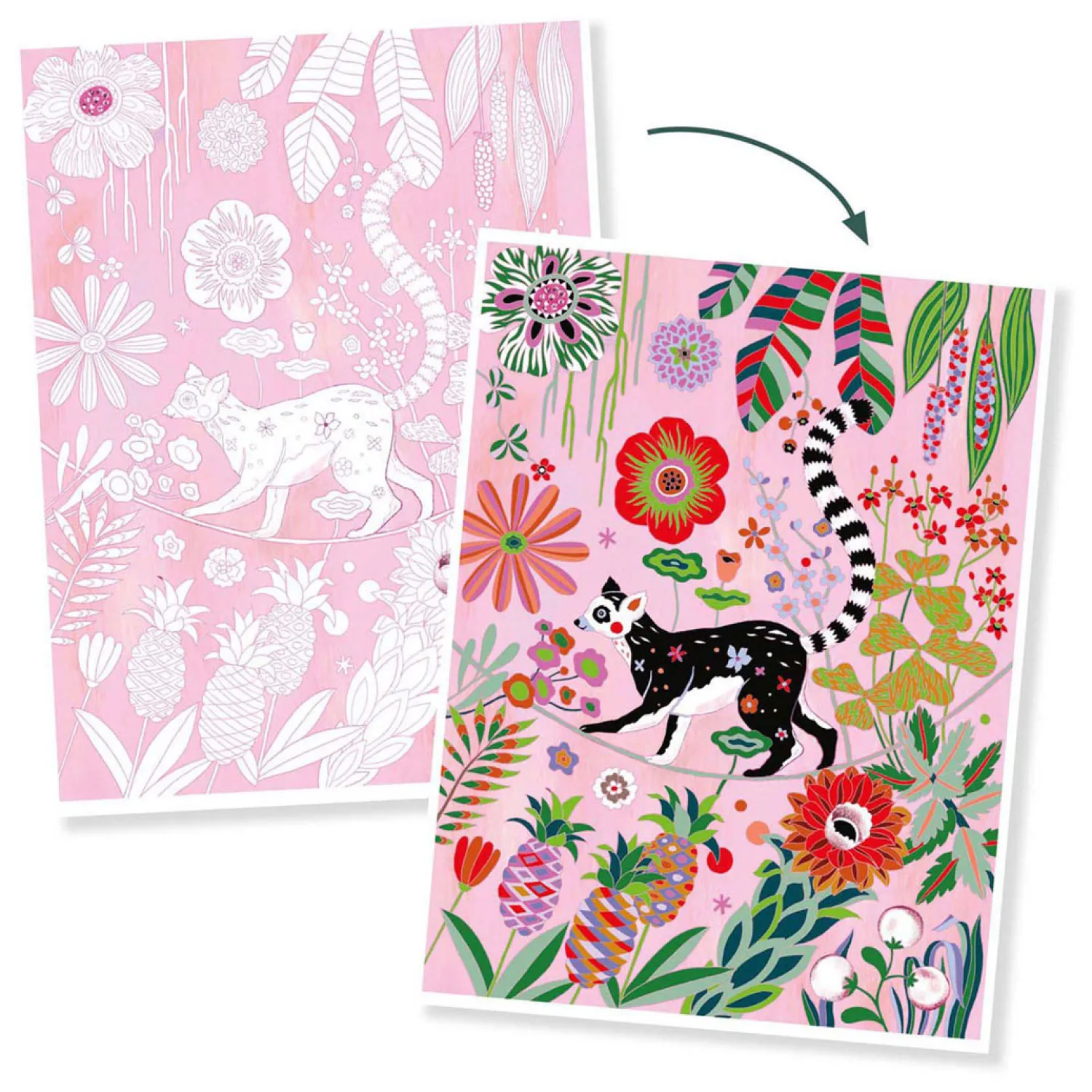 Kleurplaten Wilde Dieren>Djeco Hot