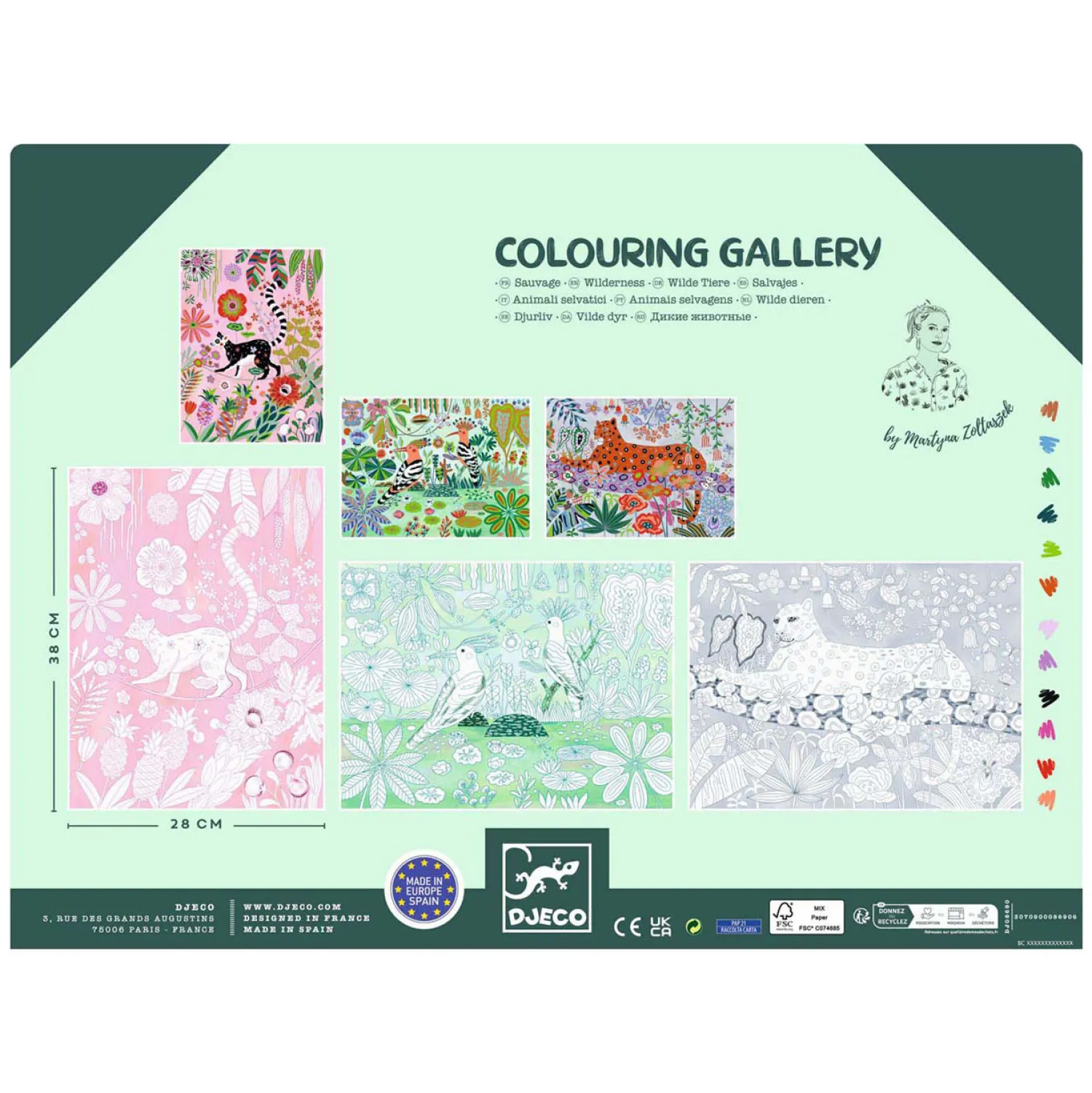 Kleurplaten Wilde Dieren>Djeco Hot