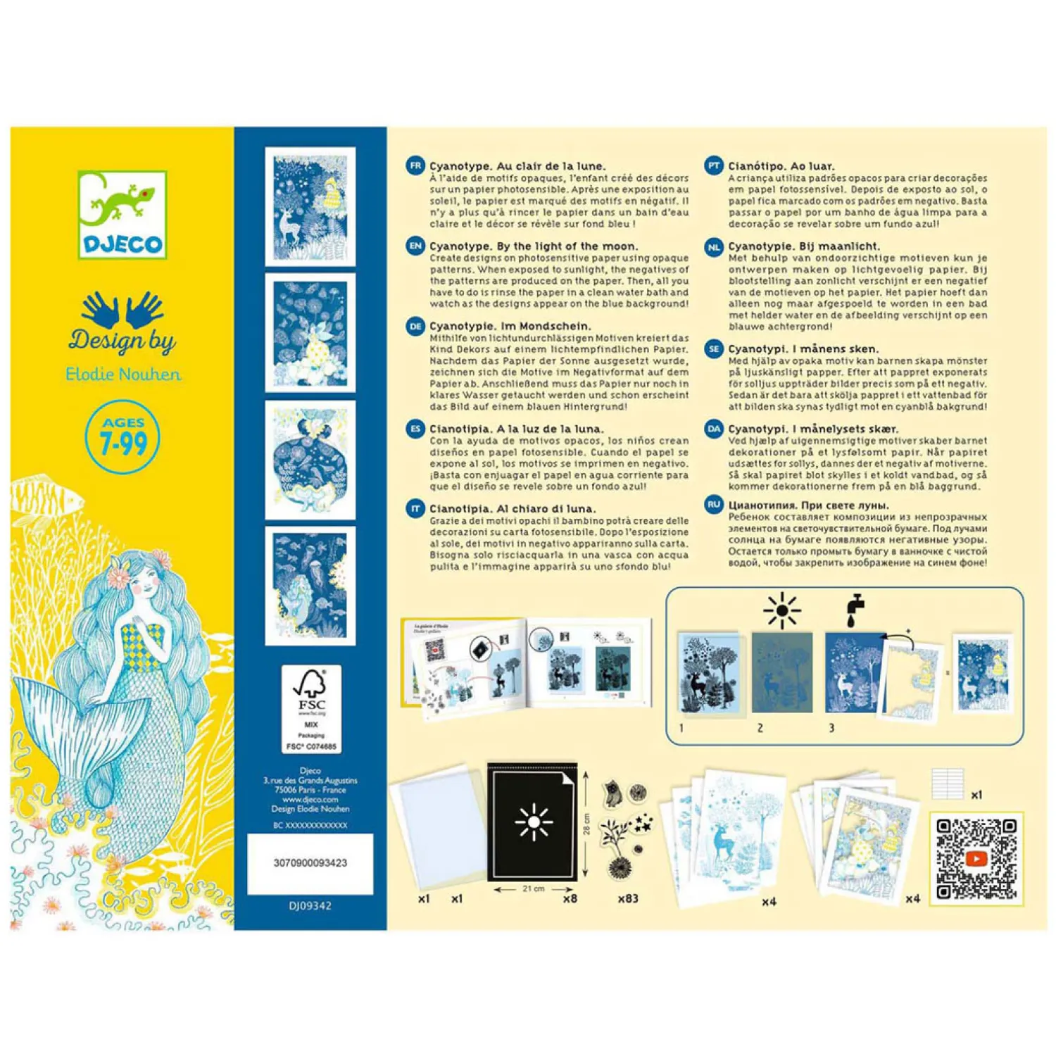 Knutselen Cyanotype Navulset - Nachtelijke Savanne-Djeco Online