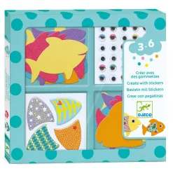 Knutselset Creaties met Stickers Vissen>Djeco New