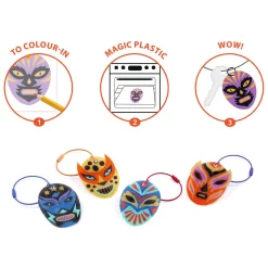 Djeco Knutselset Mexicaanse Worstelaars Sleutelhangers van Krimpfolie Online