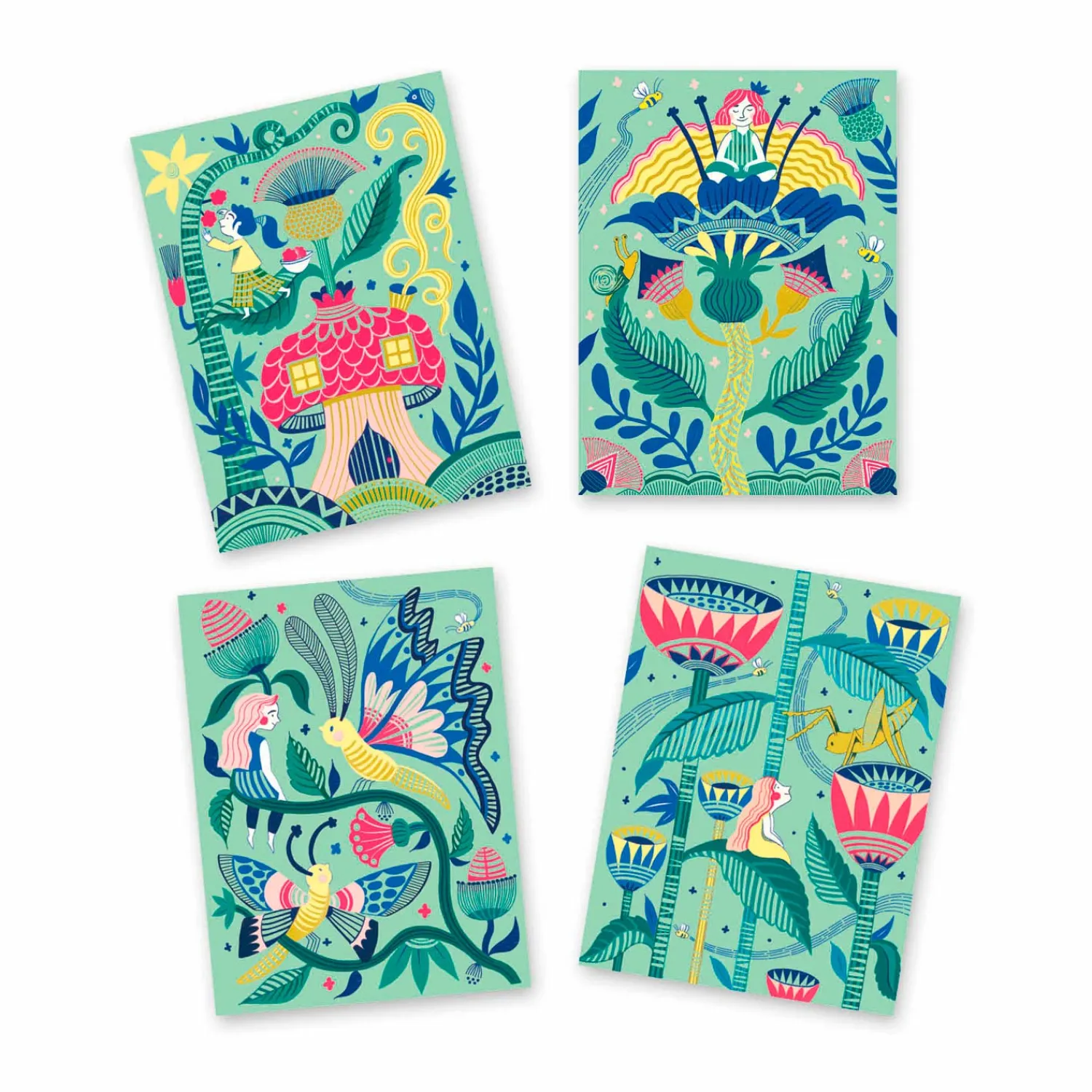 Kraskaarten - Fantasie Tuinen-Djeco Sale