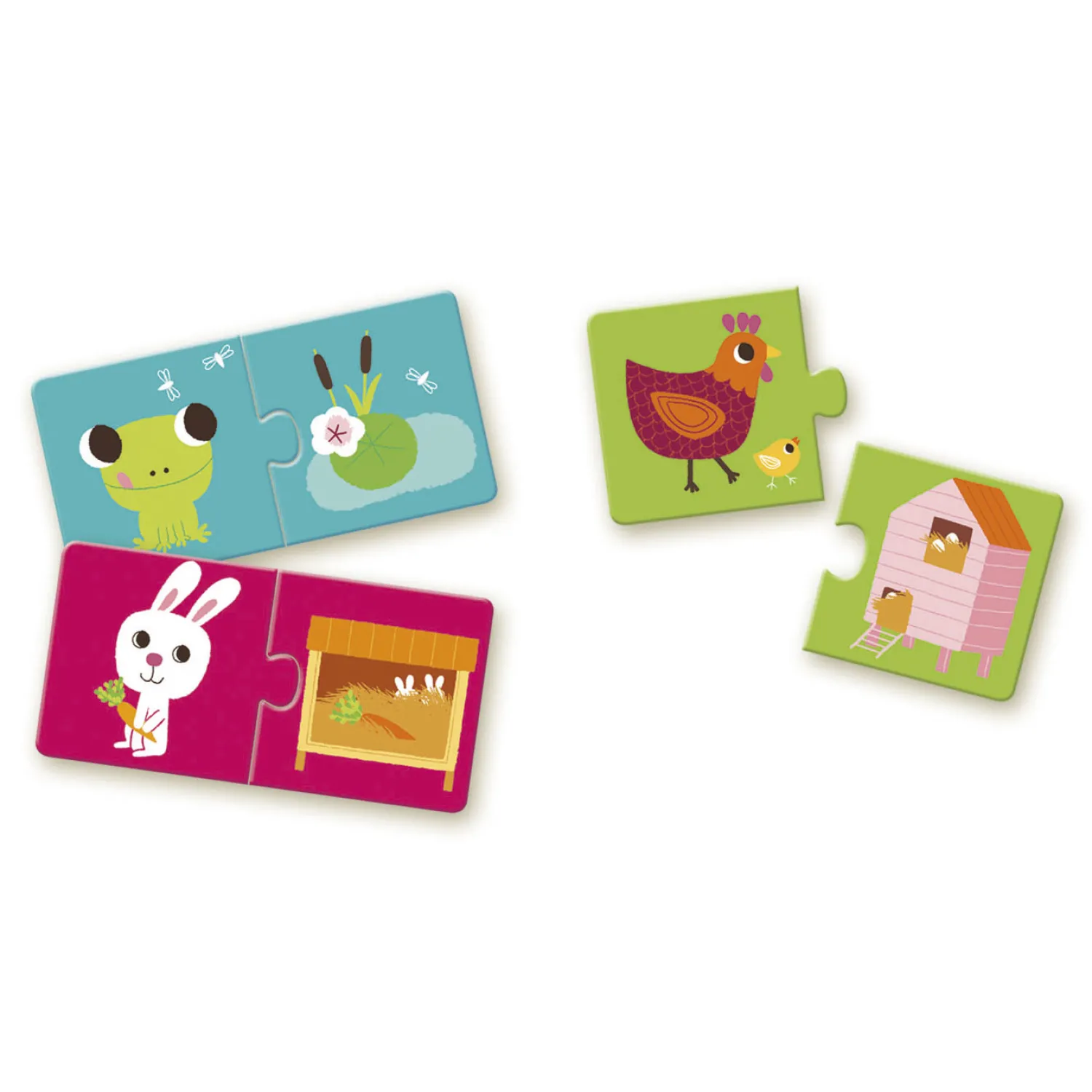 Legpuzzel Duo Leefgebied, 20st.-Djeco Best