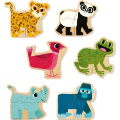Magnetische Dieren Puzzels Hout-Djeco Hot