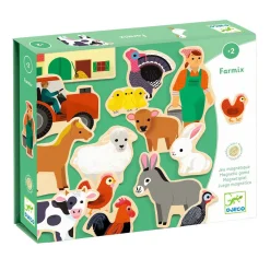 Magnetische Houten Stukken Boerderij - 24dlg.>Djeco Clearance