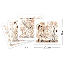 Djeco Metallic Kleurplaten 'Helden uit het Oude Egypte' - 4st. Best