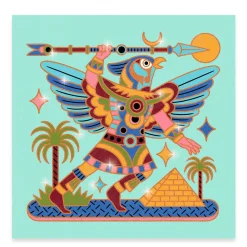 Djeco Metallic Kleurplaten 'Helden uit het Oude Egypte' - 4st. Best