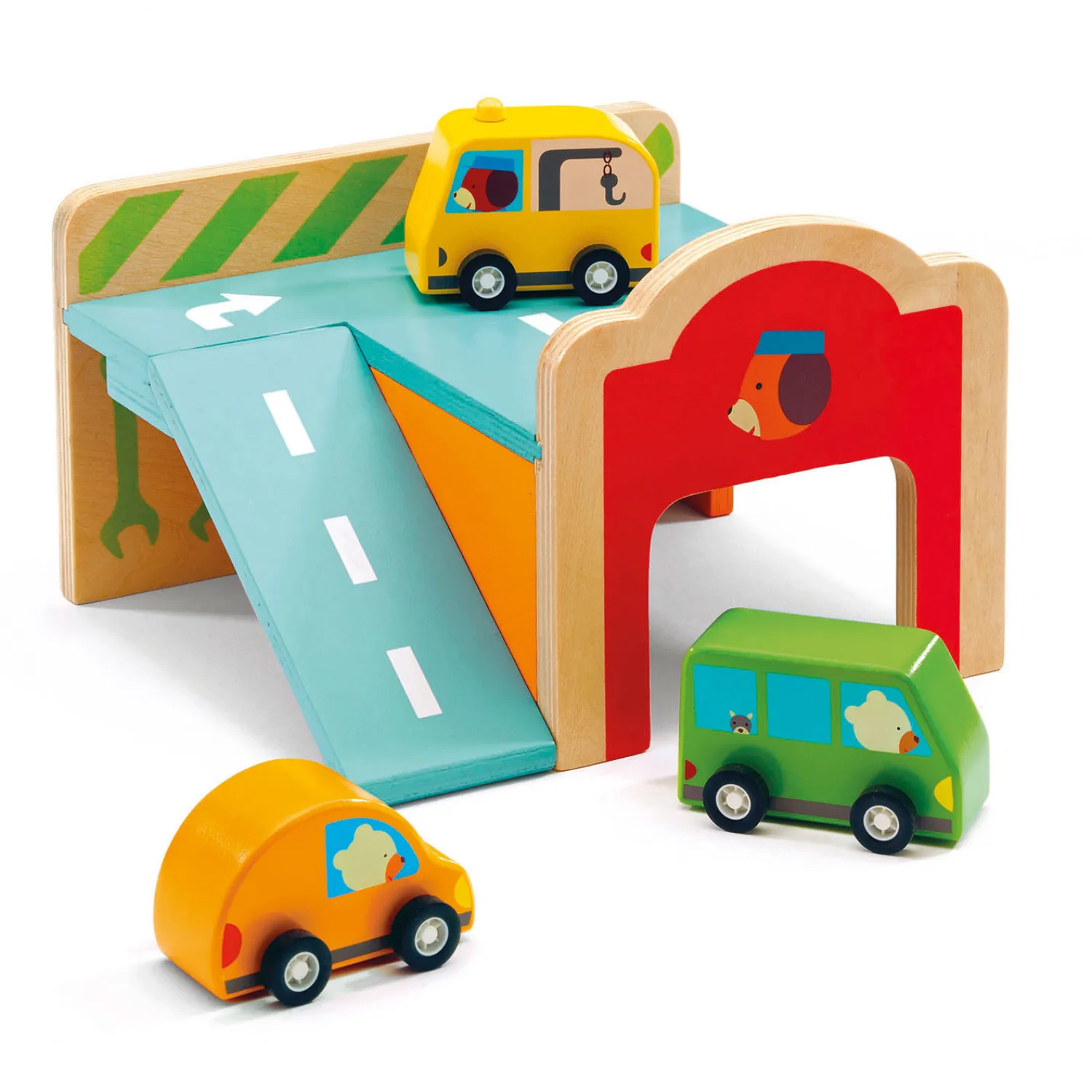 Mini Garage met Auto's, 4dlg.-Djeco Online