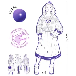 Mode Silhouetkleurplaten Zaho 32cm - 4st.><noscript><img width=