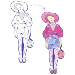 Mode Silhouetkleurplaten Zaho 32cm - 4st.><noscript><img width=