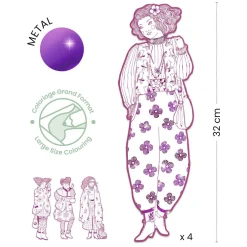 Mode Silhouetkleurplaten Rosemary 32cm - 4st.-Djeco Discount