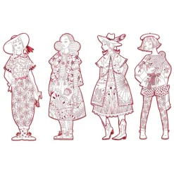 Mode Silhouetkleurplaten Fiodor 32cm - 4st.-Djeco Outlet