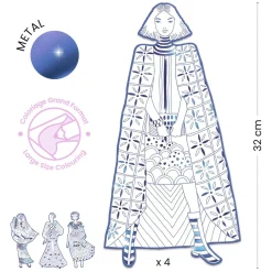 Mode Silhouetkleurplaten Laura 32cm - 4st.><noscript><img width=