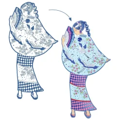 Mode Silhouetkleurplaten Laura 32cm - 4st.><noscript><img width=