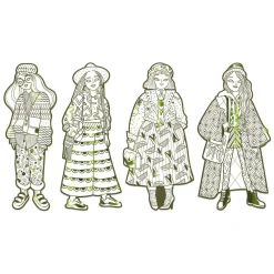 Mode Silhouetkleurplaten Bowie 32cm - 4st.>Djeco Online