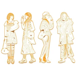 Djeco Mode Silhouetkleurplaten Scout 32cm - 4st. Outlet