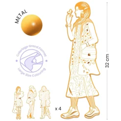 Djeco Mode Silhouetkleurplaten Scout 32cm - 4st. Outlet