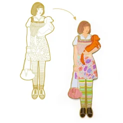 Djeco Mode Silhouetkleurplaten Scout 32cm - 4st. Outlet