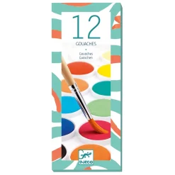 Plakkaatverf - 12 Kleuren-Djeco